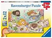 Víly a mořské panny 2x12 dílků 2D Puzzle;Dětské puzzle - Ravensburger
