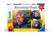 Zvířátka z džungle 3x49 dílků 2D Puzzle;Dětské puzzle - Ravensburger