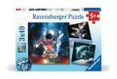 Prozkoumávání vesmíru 3x49 dílků 2D Puzzle;Dětské puzzle - Ravensburger