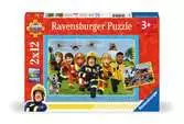 Požárník Sam v akci 2x12 dílků 2D Puzzle;Dětské puzzle - Ravensburger