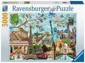 Koláž velkoměsta 5000 dílků 2D Puzzle;Puzzle pro dospělé - Ravensburger
