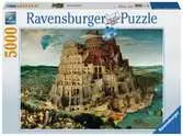 Brueghel starší: Stavba babylonské věže 5000 dílků 2D Puzzle;Puzzle pro dospělé - Ravensburger