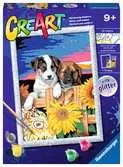 CreArt Serie D Classic - Cachorros con girasoles Juegos Creativos;CreArt Niños - Ravensburger
