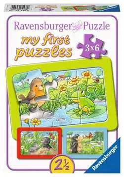 Malá zahradní zvířata 3x6 dílků 2D Puzzle;Dětské puzzle - obrázek 1 - Ravensburger