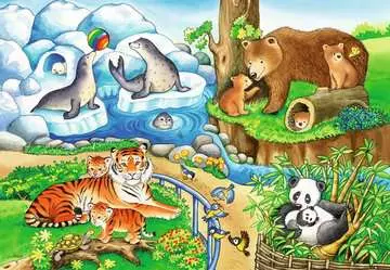 Zvířata v zoo 2x12 dílků 2D Puzzle;Dětské puzzle - obrázek 3 - Ravensburger