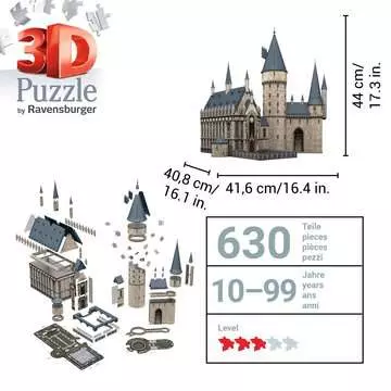 Harry Potter - Bradavický hrad 540 dílků 3D Puzzle;3D Puzzle Budovy - obrázek 6 - Ravensburger