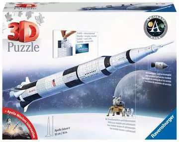 Vesmírná raketa Saturn V 432 dílků 3D Puzzle;3D Puzzle Vozidla - obrázek 1 - Ravensburger