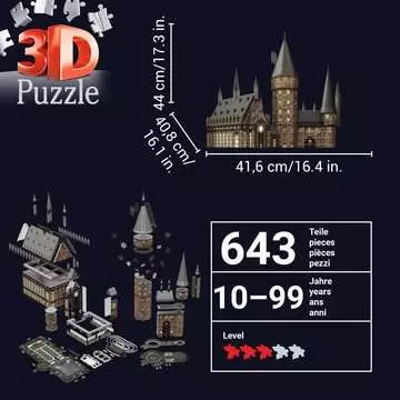 Hogwarts Castle – The Great Hall – Night Edition 3D Puzzle;Edificios - imagen 5 - Ravensburger