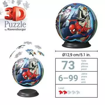 Puzzle-Ball Spiderman 72 dílků 3D Puzzle;3D Puzzle-Balls - obrázek 5 - Ravensburger