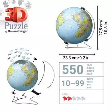 Puzzle-Ball Globus (anglický) 540 dílků 3D Puzzle;3D Puzzle-Balls - obrázek 5 - Ravensburger