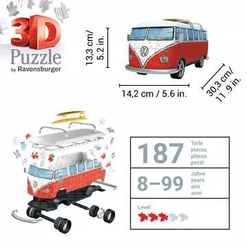 VW Autobus 162 dílků 3D Puzzle;3D Puzzle Vozidla - obrázek 7 - Ravensburger