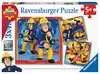 Fireman Sam, 3x49pc Puslespil;Puslespil for børn - Ravensburger