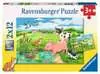 Mláďata na farmě 2x12 dílků 2D Puzzle;Dětské puzzle - Ravensburger