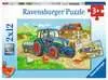 Puzzles 2x12 p - Chantier et ferme Puzzle;Puzzle enfants - Ravensburger