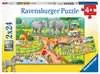 Den v zoo 2x24 dílků 2D Puzzle;Dětské puzzle - Ravensburger