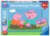 Prasátko Peppa: Šťastná rodina 2x24 dílků 2D Puzzle;Dětské puzzle - Ravensburger