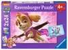 Paw Patrol, Skye and Everest 2x24pc Puslespil;Puslespil for børn - Ravensburger