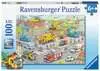 Stroje ve městě 100 dílků 2D Puzzle;Dětské puzzle - Ravensburger