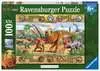 DINOZAURY PUZZLE 100EL. XXL Puzzle;Puzzle dla dzieci - Ravensburger