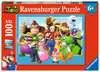 Super Mario s partou přátel 100 dílků 2D Puzzle;Dětské puzzle - Ravensburger