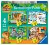 Jurský svět: Explorers 4 v 1 2D Puzzle;Dětské puzzle - Ravensburger