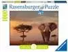 SŁOŃ W PARKU NARODOWYM MASAI MARA 1000 EL Puzzle;Puzzle dla dorosłych - Ravensburger