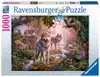Puzzle 2D 1000 elementów: Rodzina wilków latem Puzzle;Puzzle dla dorosłych - Ravensburger