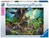 Puzzle 1000 p - Famille de loups dans la forêt Puzzle;Puzzles adultes - Ravensburger