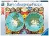 Puzzle 2D 3000 elementów: Antyczna mapa świata Puzzle;Puzzle dla dorosłych - Ravensburger