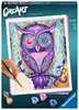 CreArt - 24x30 cm - Hibou Loisirs créatifs;Peinture - Numéro d’art - Ravensburger