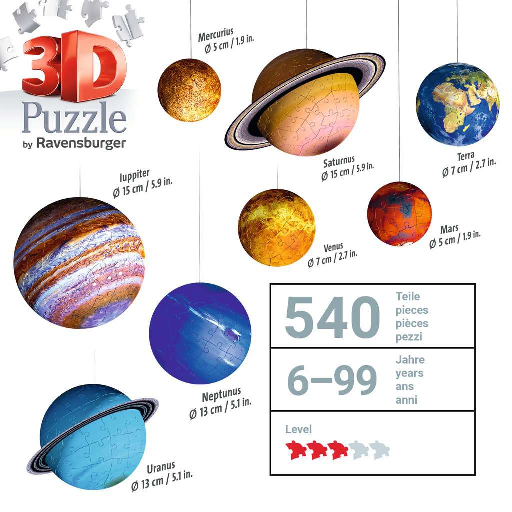 Solar System 27/54/72/108p, 3D Puzzle Balls, 3D Puzzles, Products, ca_en