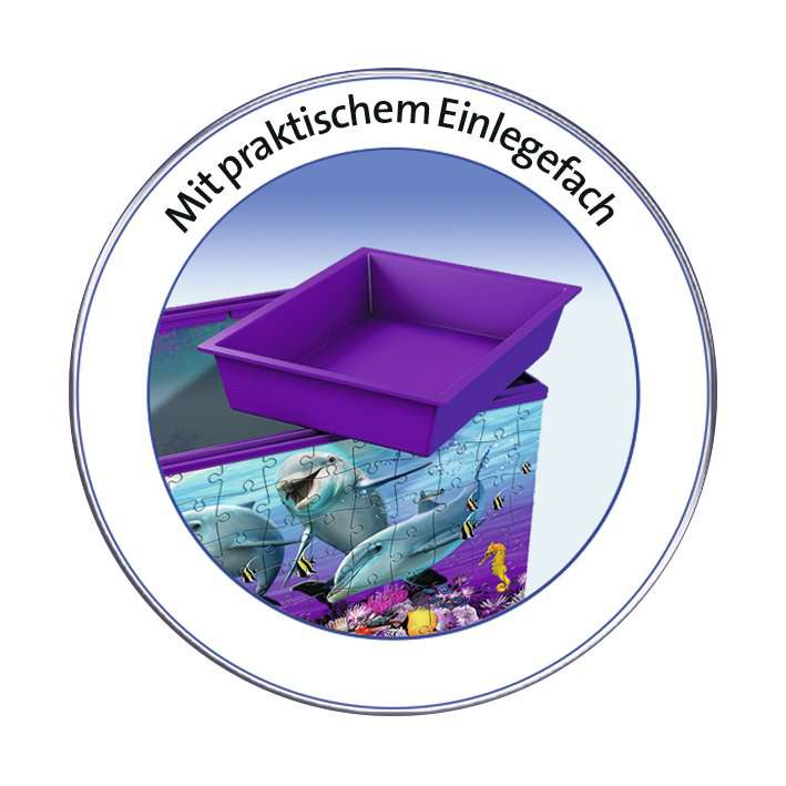 Puzzle Boîte de rangement de puzzle 3D: monde sous-marin