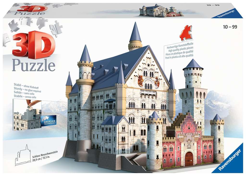 Neuschwanstein Castle, 3D Puzzle Buildings