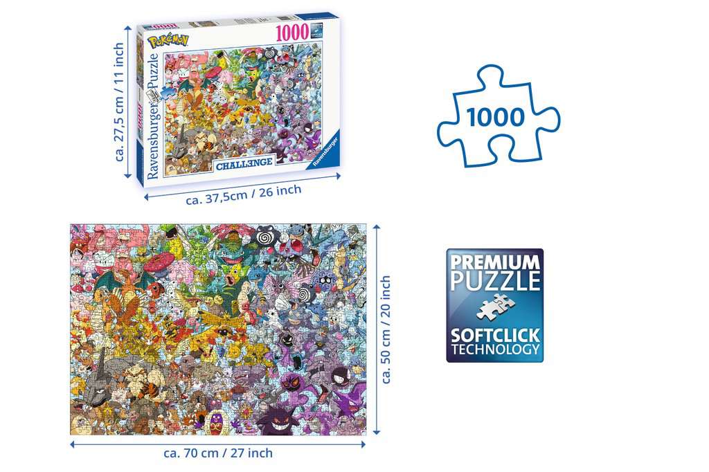 Comprar Puzzle Ravensburger Pokemon Challenge de 1000 Piezas -  RAVENSBURGER-151660