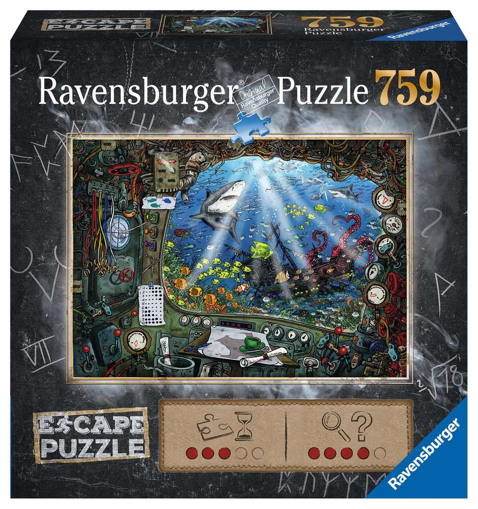 Ravensburger 759 pièces Escape Puzzle sous l'eau Submarine Adulte,  4005556199594, Autre