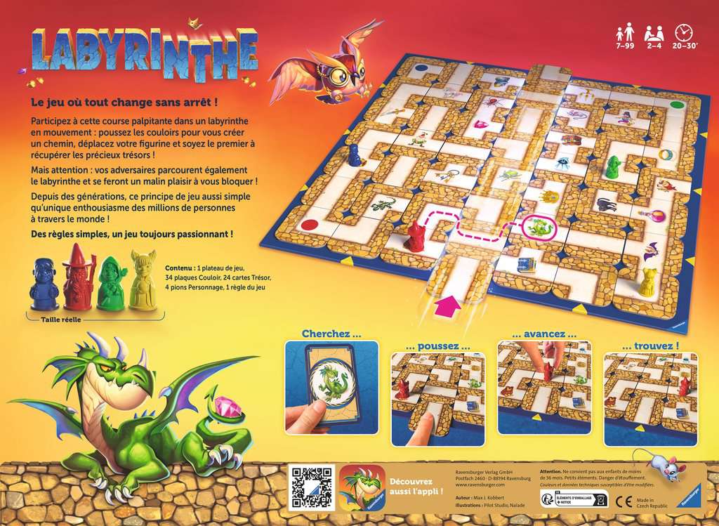 Jeu de labyrinthe junior par Ravensburger 1995 Une version pour débutants  du jeu de labyrinthe classique -  Canada