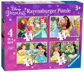 Disney kouzelné princezny 4 v 1 2D Puzzle;Dětské puzzle - Ravensburger