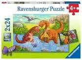 Dinosaurs at play         2x24p Puslespil;Puslespil for børn - Ravensburger