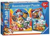 Tlapková patrola - Hrátky v listí 3x49 dílků 2D Puzzle;Dětské puzzle - Ravensburger