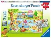 Plavání v jezeře 2x24 dílků 2D Puzzle;Dětské puzzle - Ravensburger