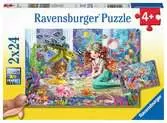 Mořské víly 2x24 dílků 2D Puzzle;Dětské puzzle - Ravensburger