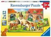 Šťastný den na statku 2x12 dílků 2D Puzzle;Dětské puzzle - Ravensburger