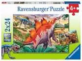 Svět dinosaurů 2x24 dílků 2D Puzzle;Dětské puzzle - Ravensburger