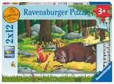 Gruffalo a zvířata v lese 2x12 dílků 2D Puzzle;Dětské puzzle - Ravensburger