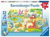 Moji dinosauří přátelé 2x12 dílků 2D Puzzle;Dětské puzzle - Ravensburger