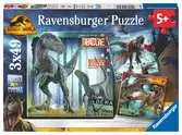 Puzzles 3x49 p - T-rex et autres dinosaures / Jurassic World 3 Puzzles;Puzzles pour adultes - Ravensburger