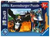 Jak vycvičit draka: Devět království 3x49 dílků 2D Puzzle;Dětské puzzle - Ravensburger
