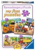 Zvířata na staveništi 2/4/6/8 dílků 2D Puzzle;Dětské puzzle - Ravensburger