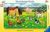 Zvířata ze statku na louce 15 dílků 2D Puzzle;Dětské puzzle - Ravensburger