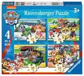 Tlapková Patrola 4 v 1, 12/16/20/24 dílků 2D Puzzle;Dětské puzzle - Ravensburger